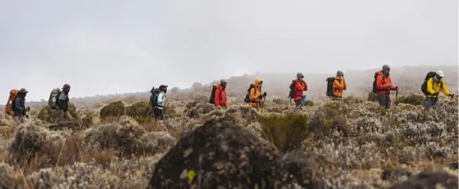 Trekking vom Buffalo Camp zum 3rd Cave Camp